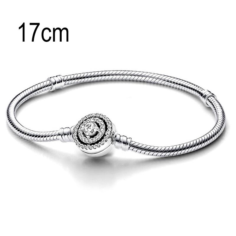 17 CM European Big Hole Beads Snake bone chain Basic Bracelet