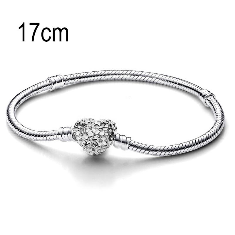 17 CM European Big Hole Beads Snake bone chain Basic Bracelet