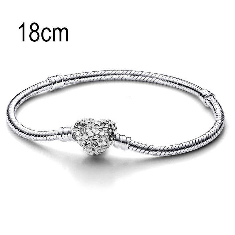 18 CM European Big Hole Beads Snake bone chain Basic Bracelet