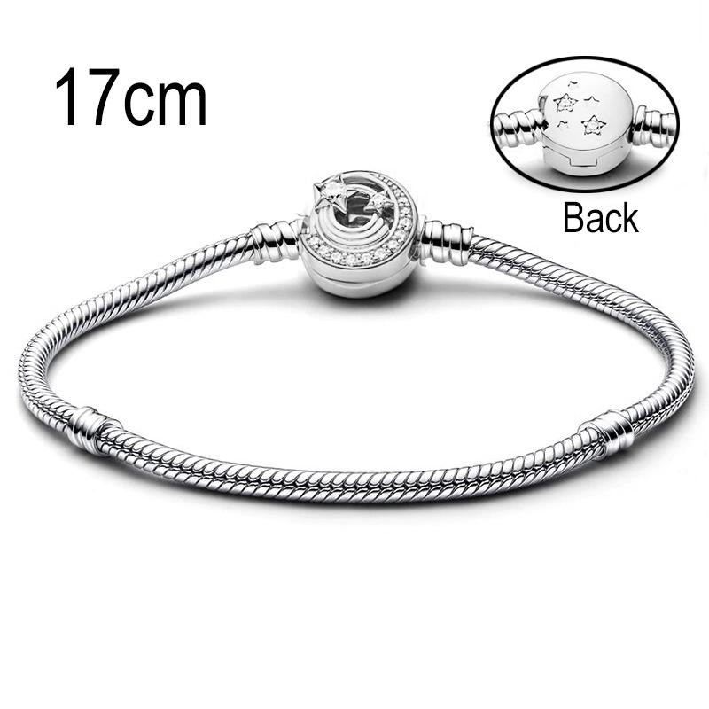 17 CM European Big Hole Beads Snake bone chain Basic Bracelet