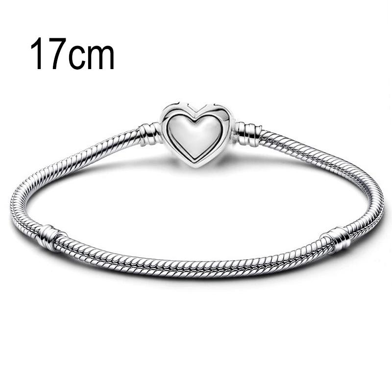 17 CM European Big Hole Beads Snake bone chain Basic Bracelet