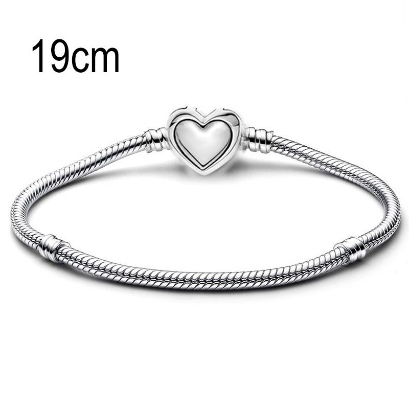 19 CM European Big Hole Beads Snake bone chain Basic Bracelet