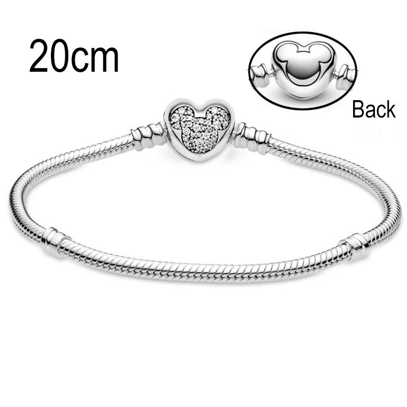 20 CM European Big Hole Beads Snake bone chain Basic Bracelet