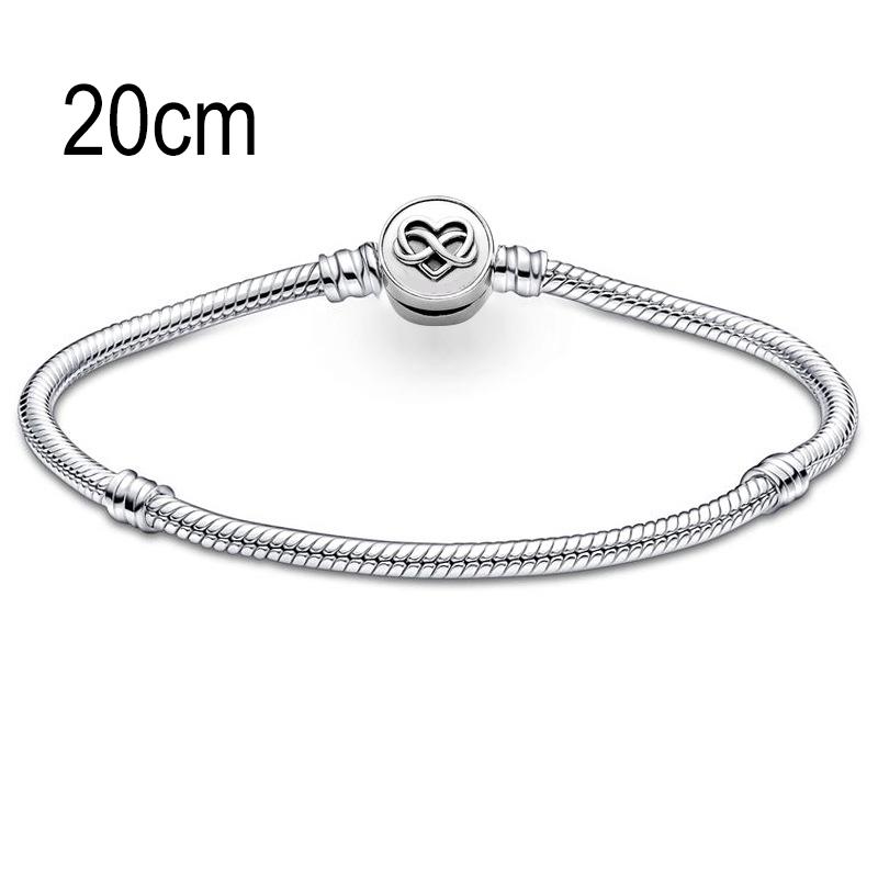 20 CM European Big Hole Beads Snake bone chain Basic Bracelet