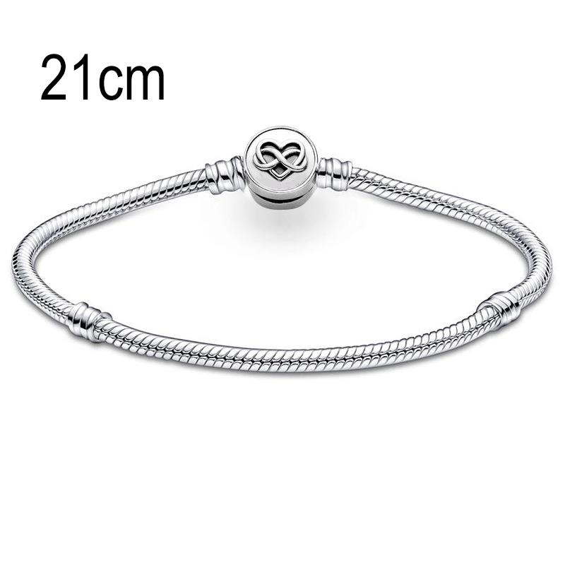 21 CM European Big Hole Beads Snake bone chain Basic Bracelet