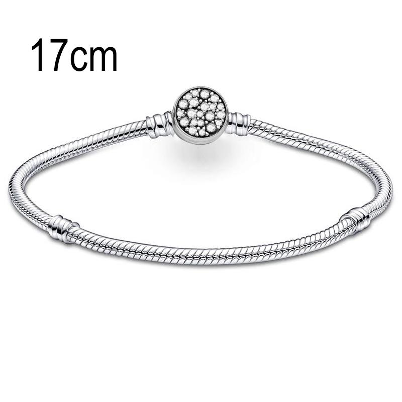 17 CM European Big Hole Beads Snake bone chain Basic Bracelet