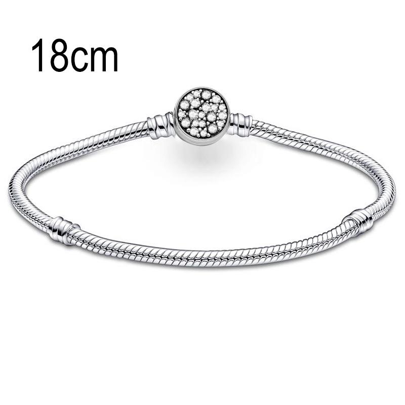 18 CM European Big Hole Beads Snake bone chain Basic Bracelet