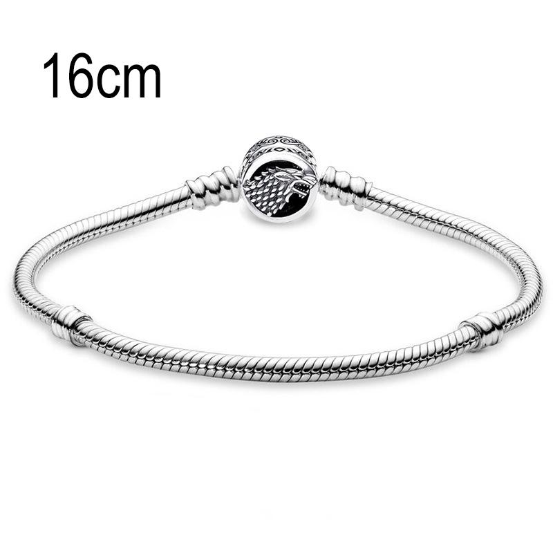 16 CM European Big Hole Beads Snake bone chain Basic Bracelet