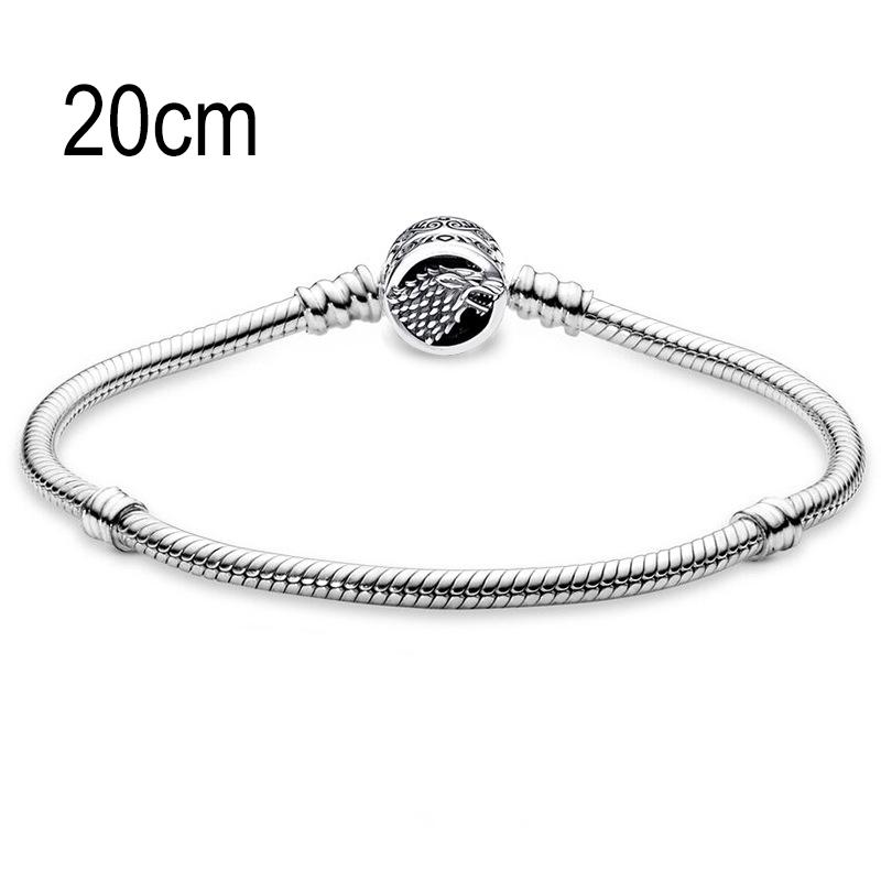 20 CM European Big Hole Beads Snake bone chain Basic Bracelet