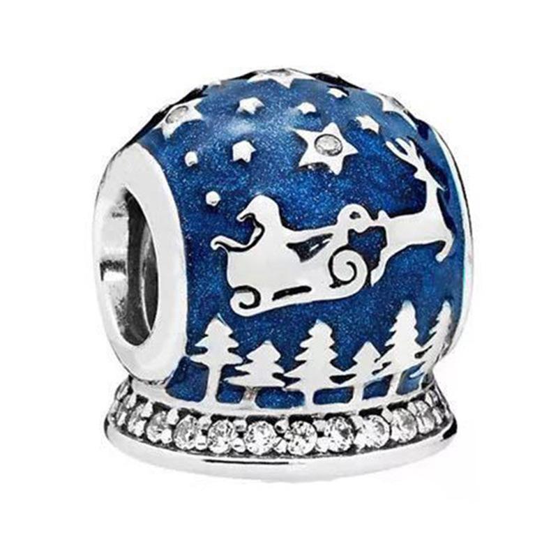 MOQ 2 pcs Blue Starry Sky Big Hole European Beads or Charms 45 Styles To Choose