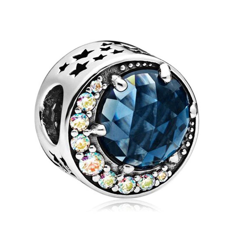 MOQ 2 pcs Blue Starry Sky Big Hole European Beads or Charms 45 Styles To Choose