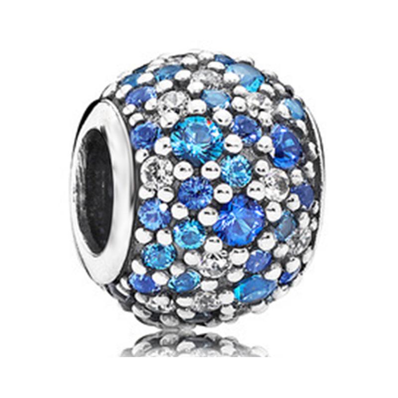 MOQ 2 pcs Blue Starry Sky Big Hole European Beads or Charms 45 Styles To Choose