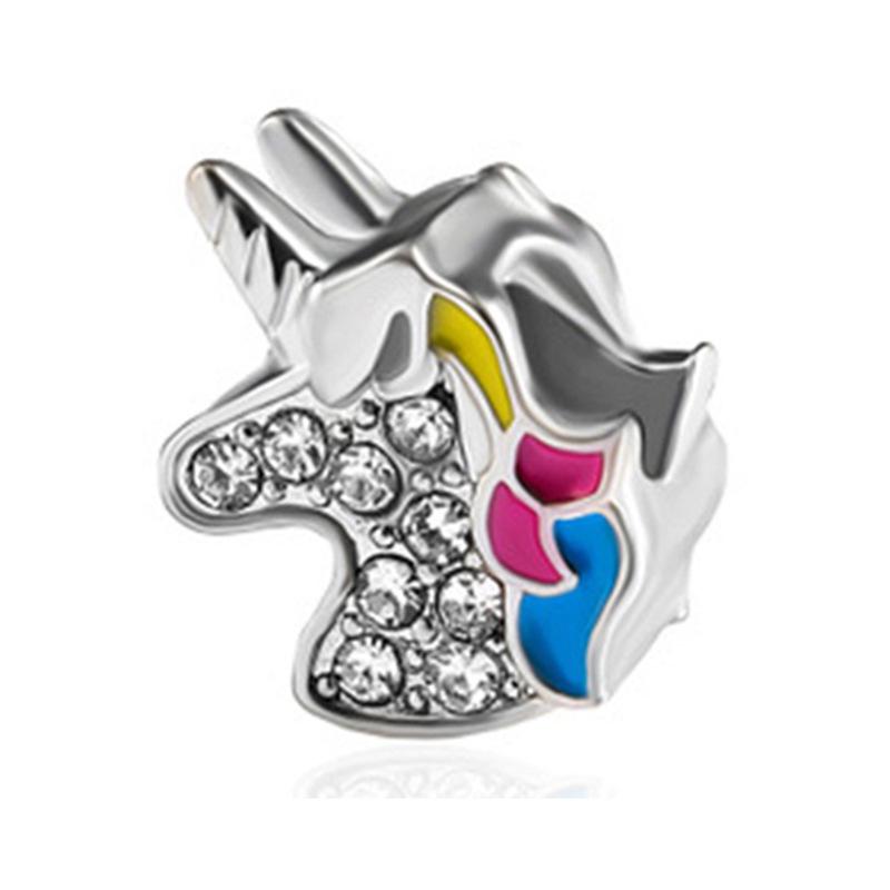 MOQ 2 pcs Colorful Unicorn Big Hole European Beads or Charms 46 Styles To Choose