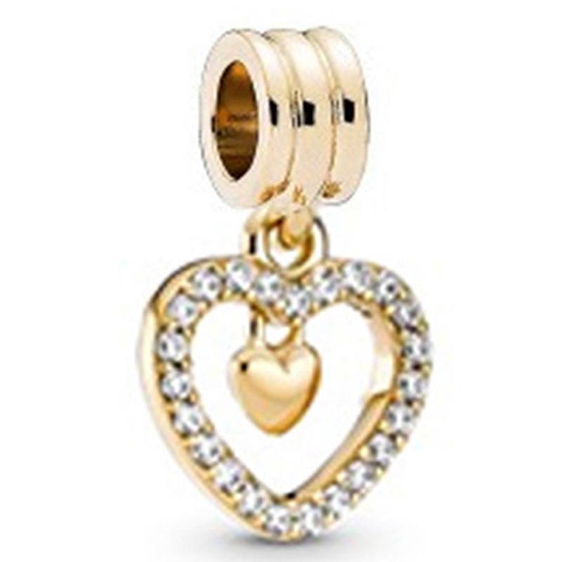 MOQ 2 pcs Golden Love Tree Bell Big Hole European Beads or Charms 46 Styles To Choose