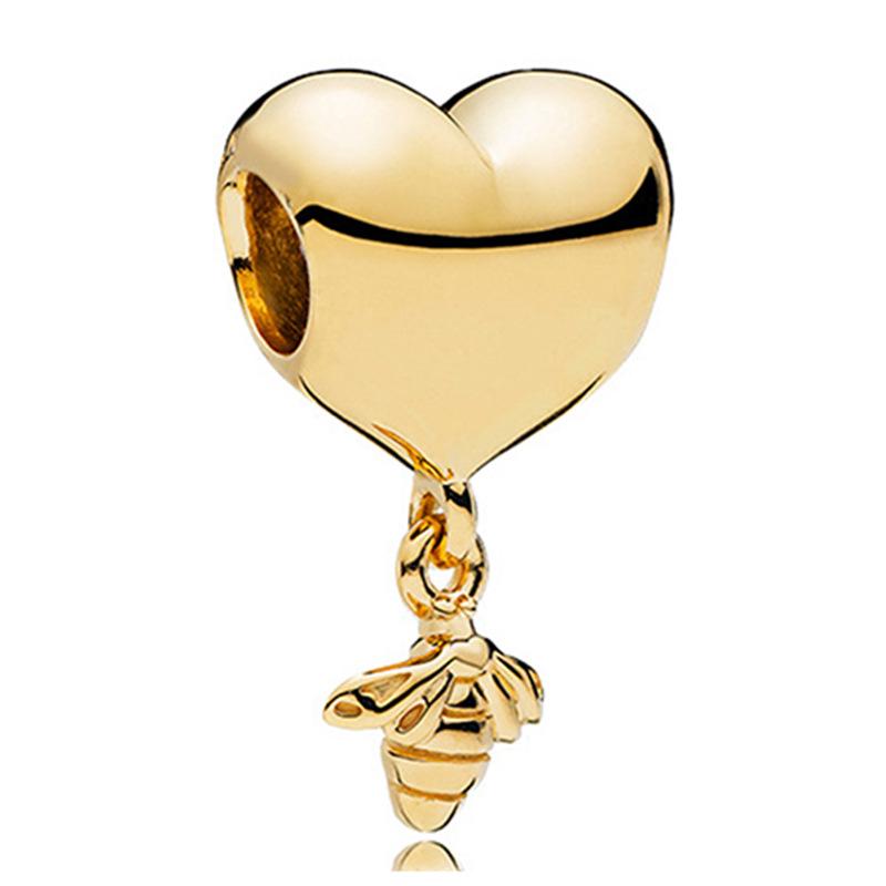 MOQ 2 pcs Golden Love Tree Bell Big Hole European Beads or Charms 46 Styles To Choose