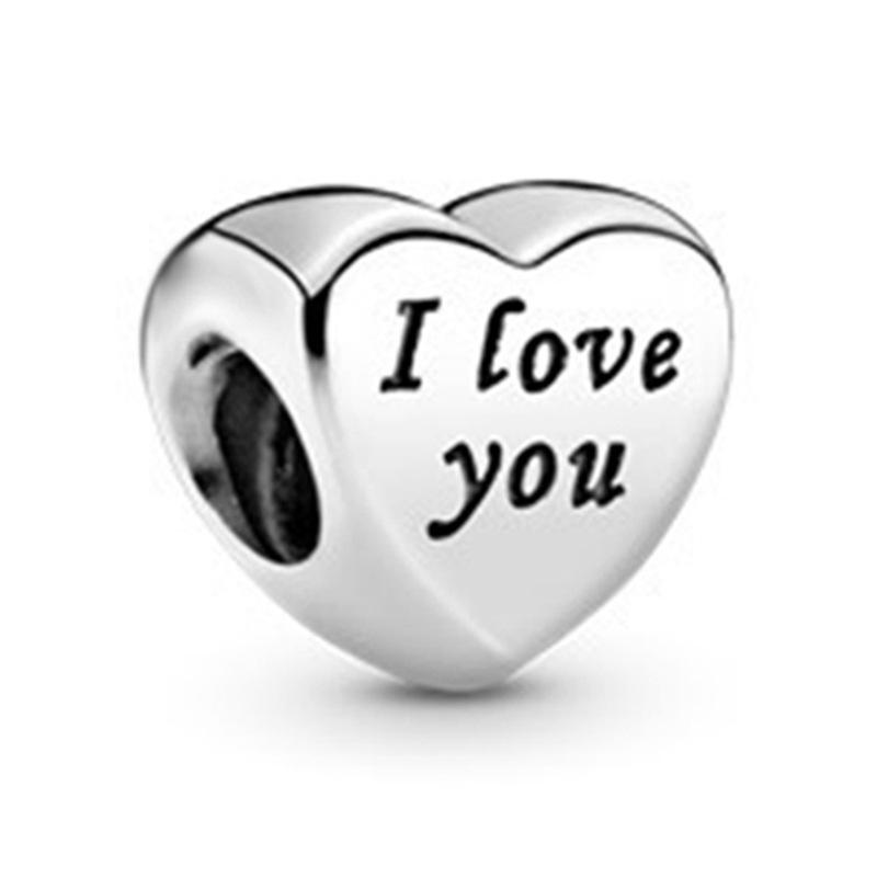 MOQ 2 pcs Romantic Love Tag Numbers Big Hole European Beads or Charms 45 Styles To Choose