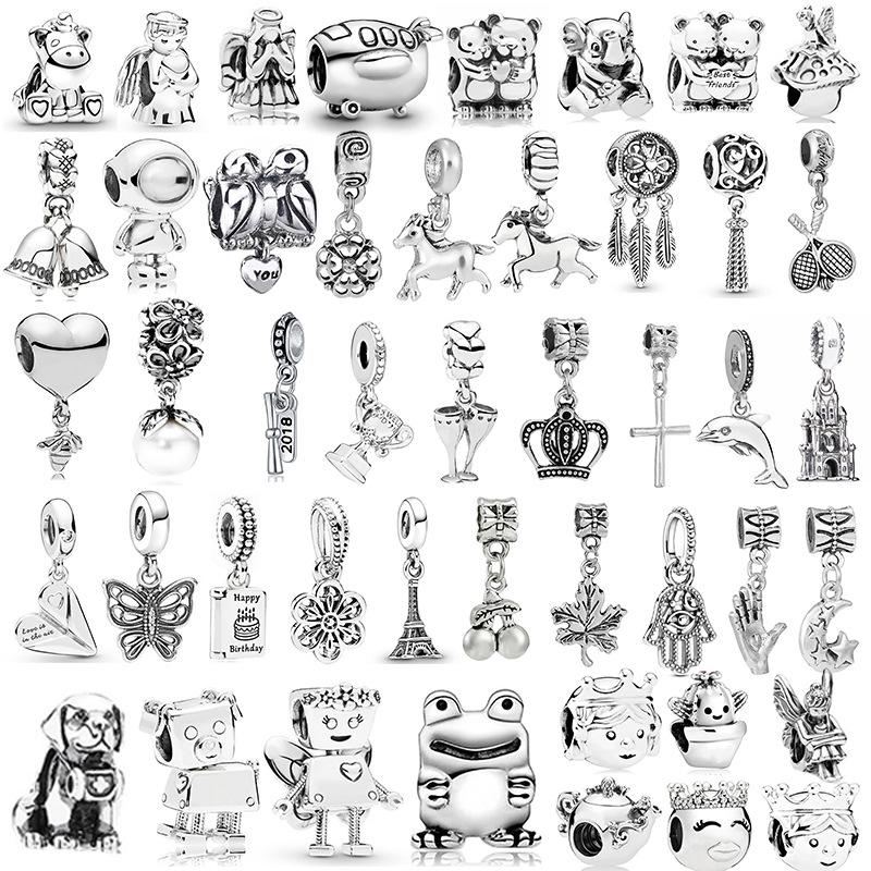 MOQ 2 pcs Big Hole European Beads or Charms 45 Styles To Choose