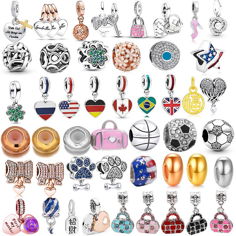 MOQ 2 pcs Big Hole European Beads or Charms 47 Styles To Choose