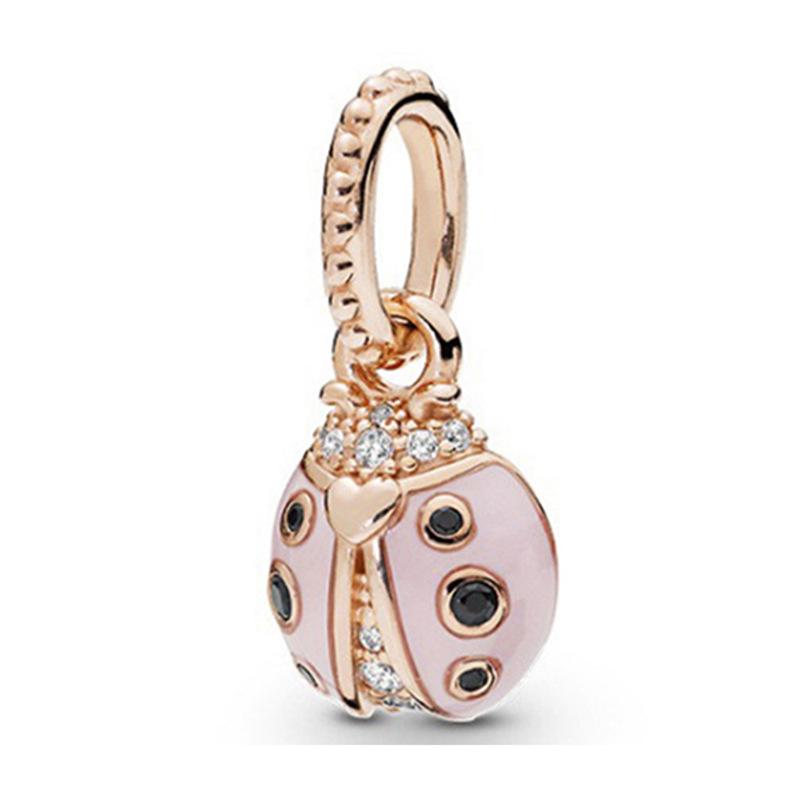 MOQ 2 pcs Rose Golden Big Hole European Beads or Charms 45 Styles To Choose