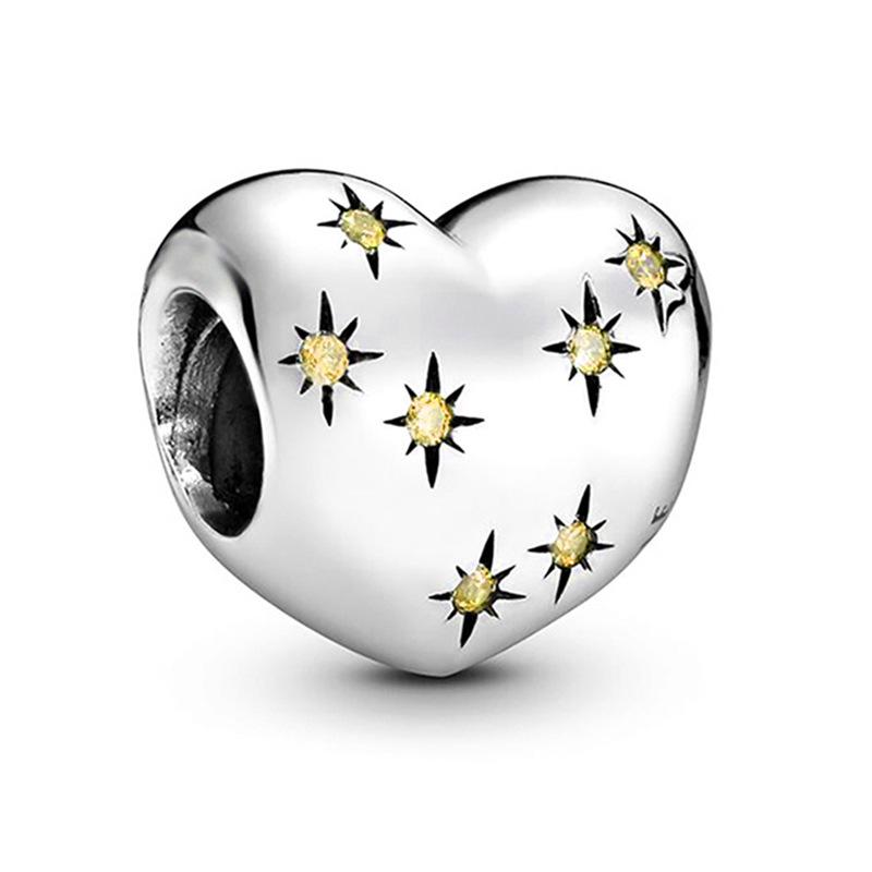 MOQ 2 pcs Heart Big Hole European Beads or Charms 40 Styles To Choose