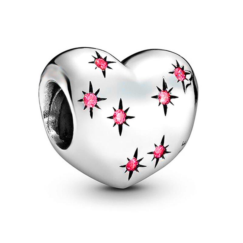 MOQ 2 pcs Heart Big Hole European Beads or Charms 40 Styles To Choose