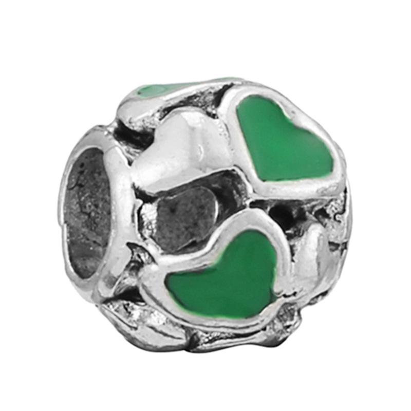 MOQ 2 pcs Green Big Hole European Beads or Charms 45 Styles To Choose