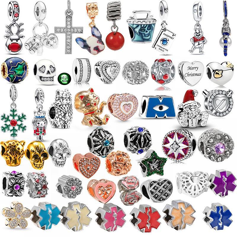 MOQ 2 pcs Big Hole European Beads or Charms 50 Styles To Choose