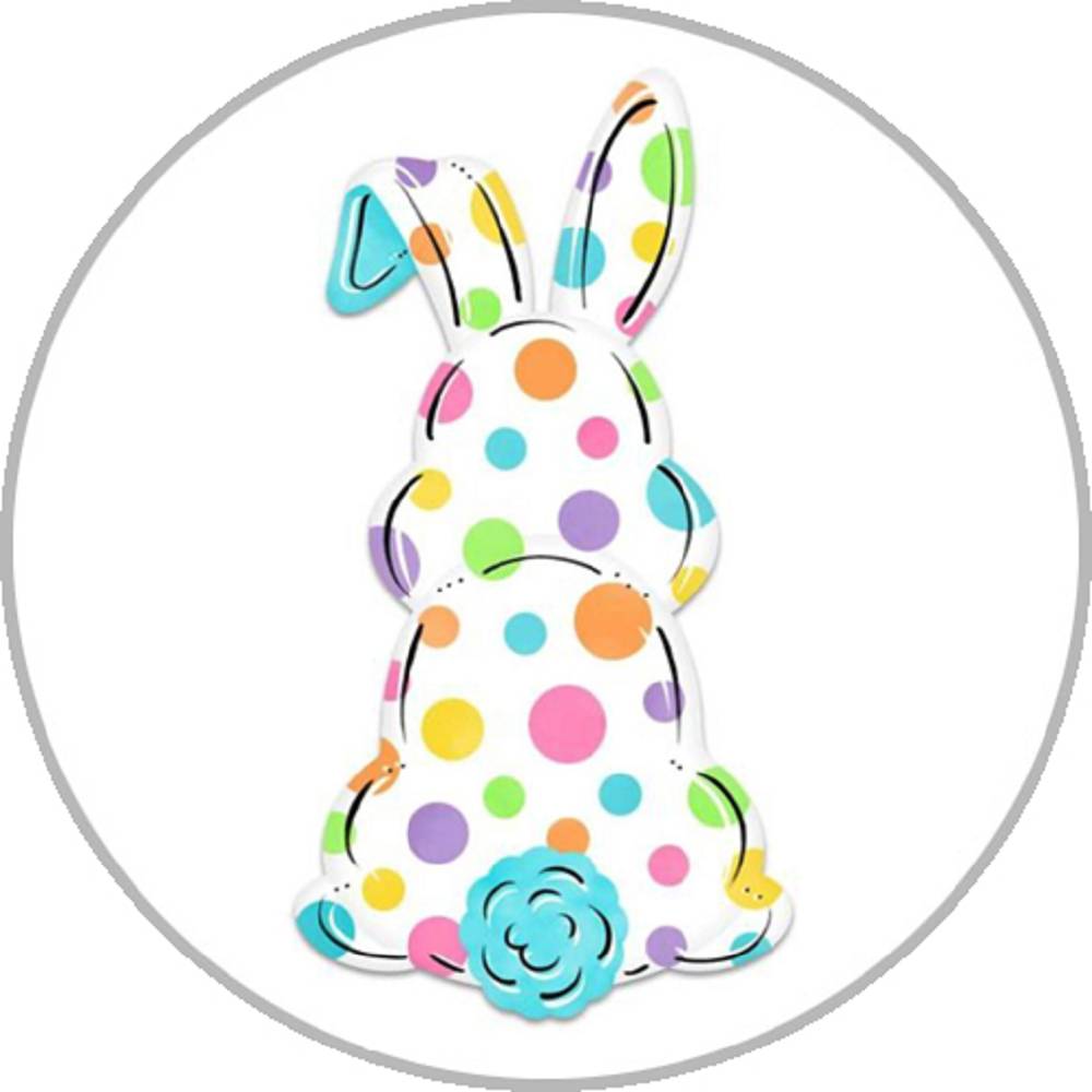 Easter Bunny 20MM Print Glass Snaps