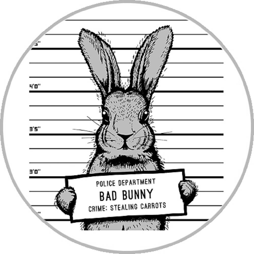 Easter Bunny 20MM Print Glass Snaps