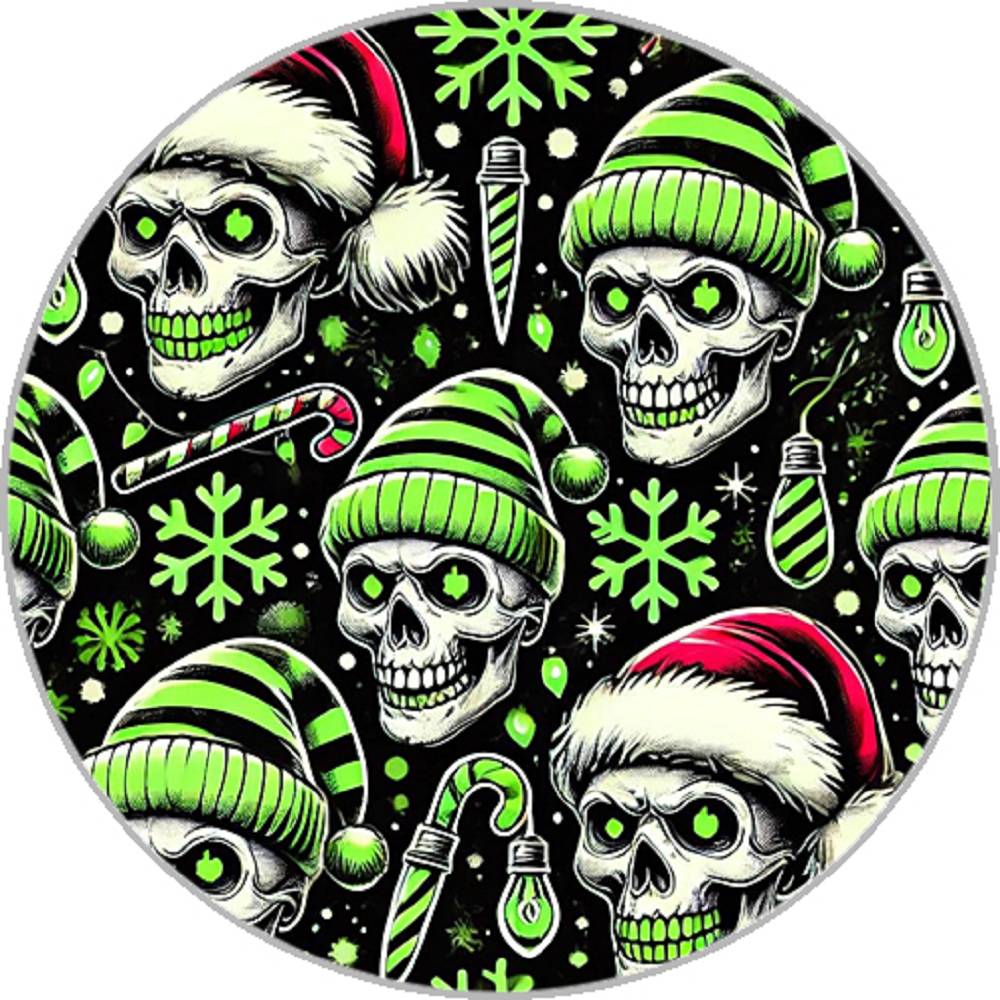 Skeleton Christmas 20MM Print Glass Snaps