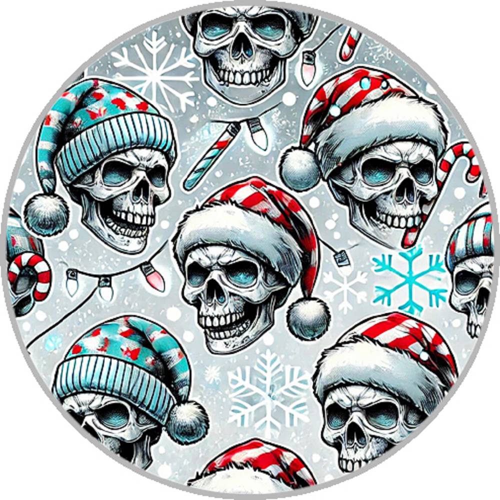 Skeleton Christmas 20MM Print Glass Snaps