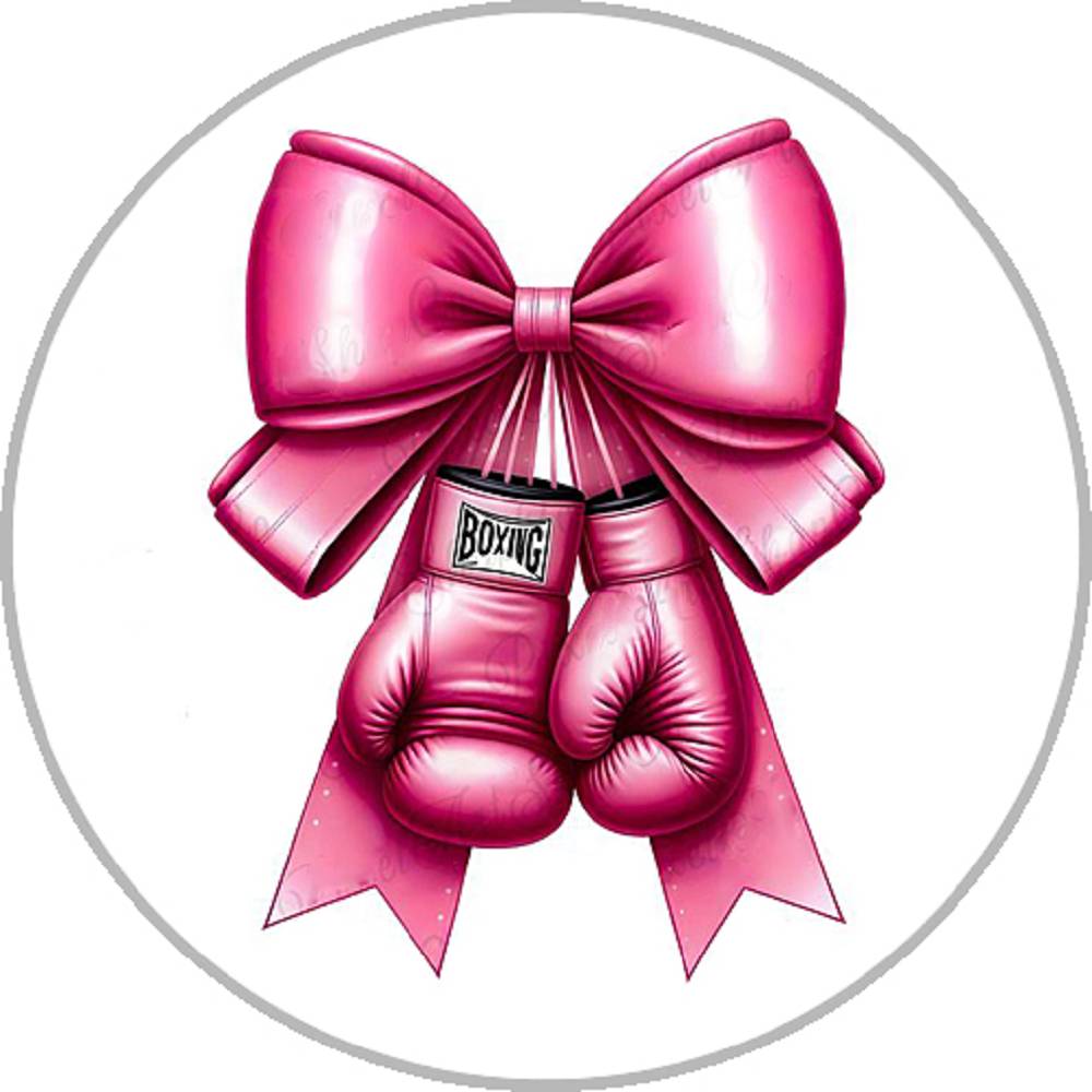 Girls Boxing Gloves 20MM Print Glass Snaps